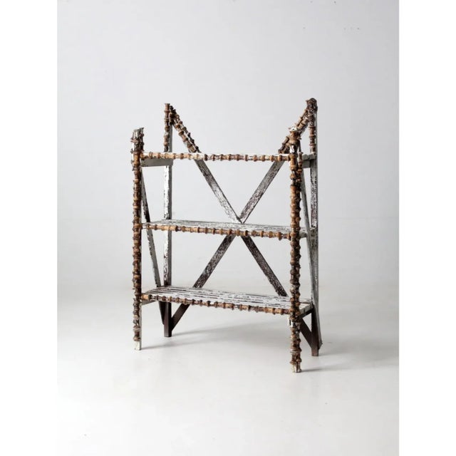 Antique Spool Art Shelf For Sale - Image 4 of 11