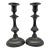 Antique Pair of American Pewter Candlesticks With Push Up Rods, Circa 1820s–1830s For Sale