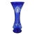 1950s Slender Blue Cut to Clear Vase For Sale