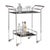 Naya Polished Chrome Bar Cart With Smoke Acrylic Shelves For Sale - Image 17 of 18