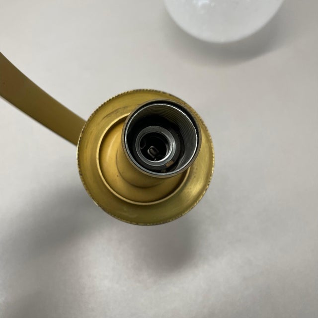 Minimalist Brass and Glass Ball Wall Light Sconces, Italy 1970s, Set of 2 For Sale - Image 14 of 17