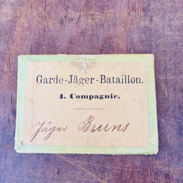 Victorian Imperial German Garde-Jäger-Bataillon Leave Pass – 4th Company – Signed – C. 1880-1900 For Sale - Image 3 of 9