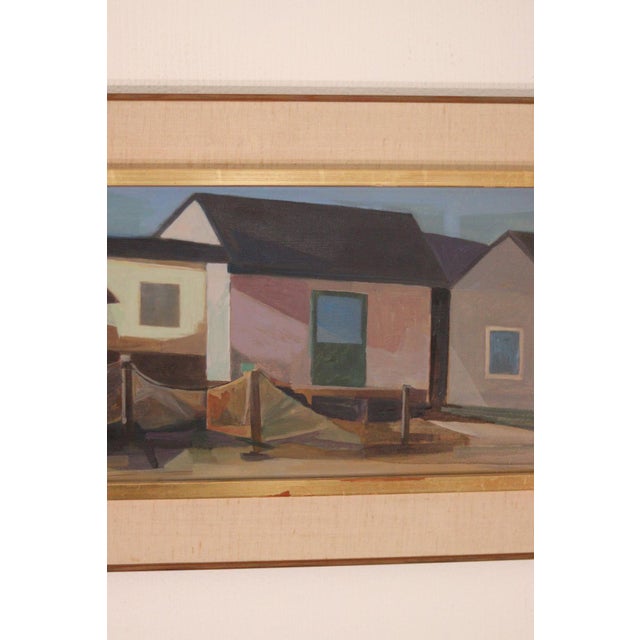 Mid-Century Modern Ragnar Ring, Grötviks Sjöbodar, Söndrum, 1968, Oil on Panel, Framed For Sale - Image 3 of 13