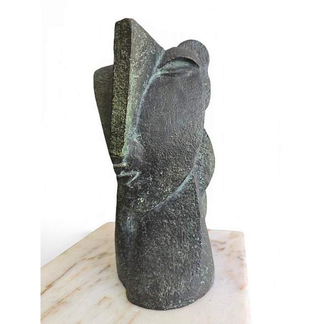 1970s Montserrat Faura, Abstract Bronze Head, 1970, Bronze For Sale - Image 5 of 15