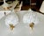 Pair of Mazzega Murano White and Clear Glass Leaf Wall Sconces For Sale - Image 4 of 18