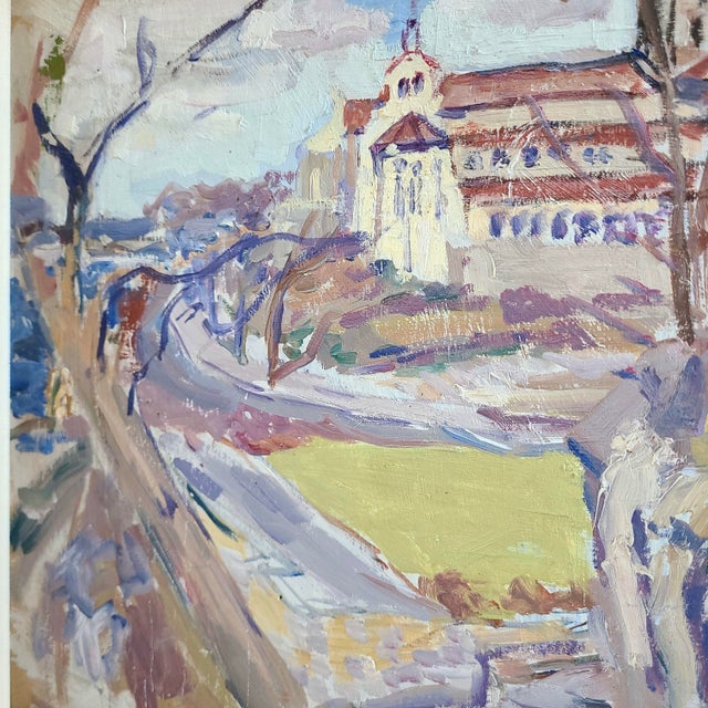 Blue ‘Mission Hill’ Framed Impressionism For Sale - Image 8 of 10