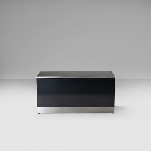 Wood Chest in Laminate and Inox, 1970s For Sale - Image 7 of 11