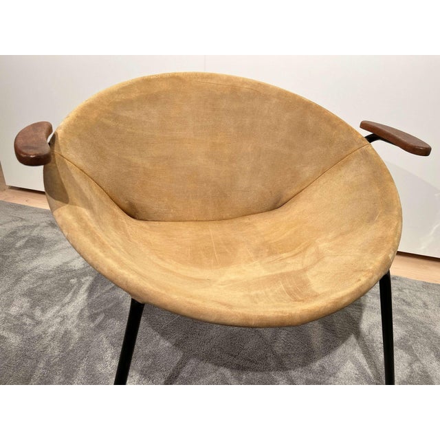 Set of Suede Balloon Chairs attributed to Hans Olsen For Sale - Image 14 of 18
