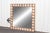 Wood Square Reclaimed Teak Blossom Mother of Pearl Inlay Mirror For Sale - Image 7 of 8