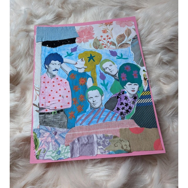 Textile B-52's Mixed Media Collage For Sale - Image 7 of 7
