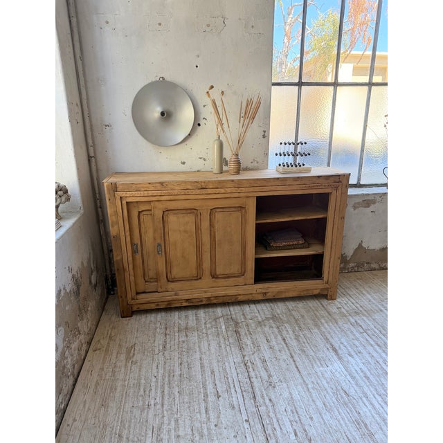 Vintage Sliding Door Sideboard, 1950s For Sale - Image 4 of 18