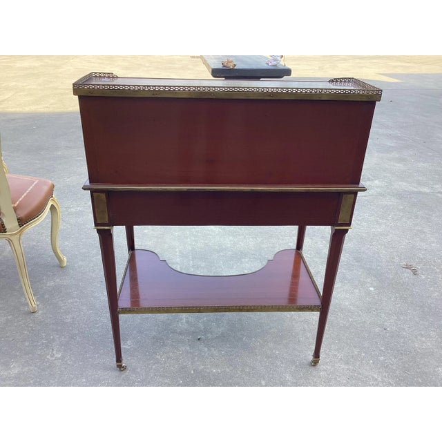 1920s Antique French Louis XVI-Style Writing Table For Sale - Image 5 of 11
