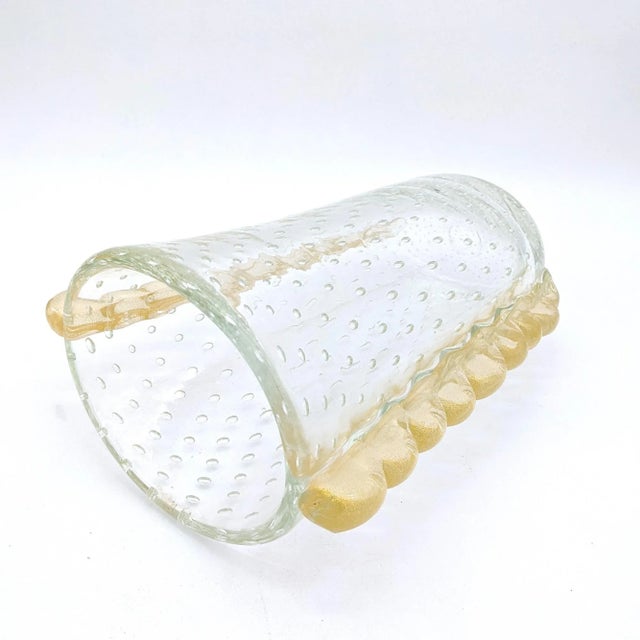 Vase in Crystal Gold and Murano Glass from YourMurano For Sale - Image 7 of 13