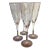 Vintage Mikasa Crystal Champagne Glasses Dune Grass Pattern Made in Germany Circa 1983 - Set of 4 For Sale