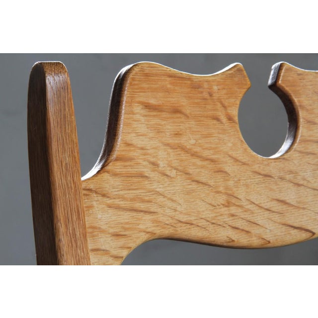 Vintage Danish Oak Razorblade Highback Chairs by H. Kjærnulf, 1960s, Set of 6 For Sale - Image 15 of 18