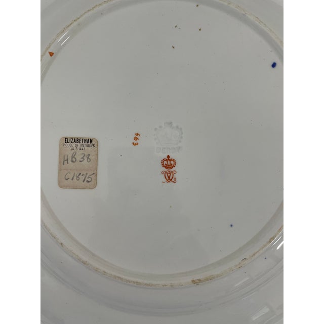 Late 19th Century Antique English "Kings" Pattern Crown Derby Plate For Sale - Image 10 of 15