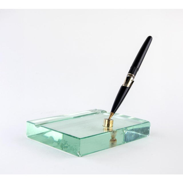 Vintage Glass Pen Holder, Europe, 1960s For Sale - Image 4 of 5