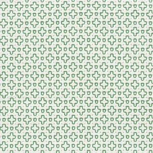 Schumacher Scout Embroidery Fabric in Green