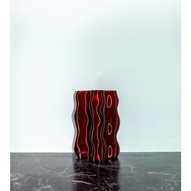 Medium Forest Green Magma Vase by Mana For Sale - Image 4 of 14
