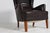 Wing Back Lounge Chair with Mocha Brown Leather Upholstery by Fritz Hansen, 1940s For Sale - Image 15 of 18