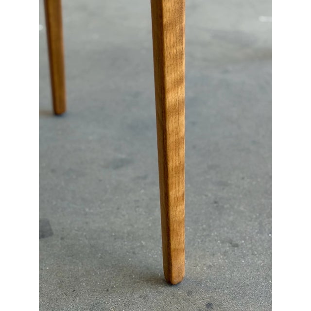1950s Antique Honey Oak Table With Center Drawer For Sale - Image 5 of 18