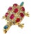 Bochic "Orient" Vintage Retro Multi Ruby, Diamond & Opal Brooch Set 18K Gold For Sale