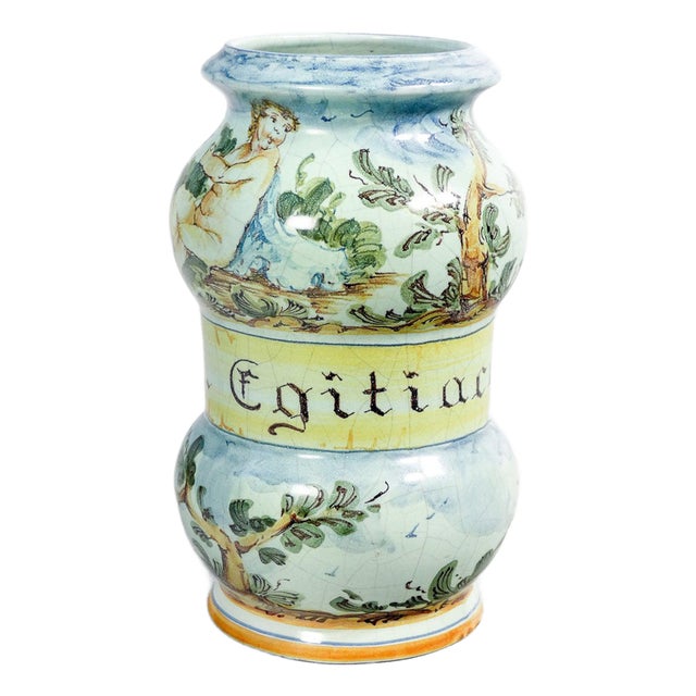 Ceramic Pharmacy Vase by Ernan Albisola Studio For Sale