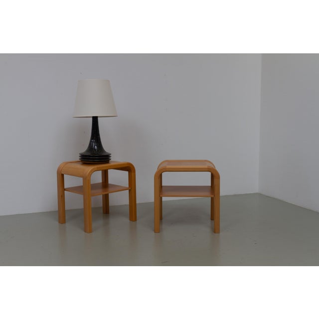 Danish Bedside Tables in Beech by Villy Nørgaard, 1980s, Set of 2 For Sale - Image 8 of 15