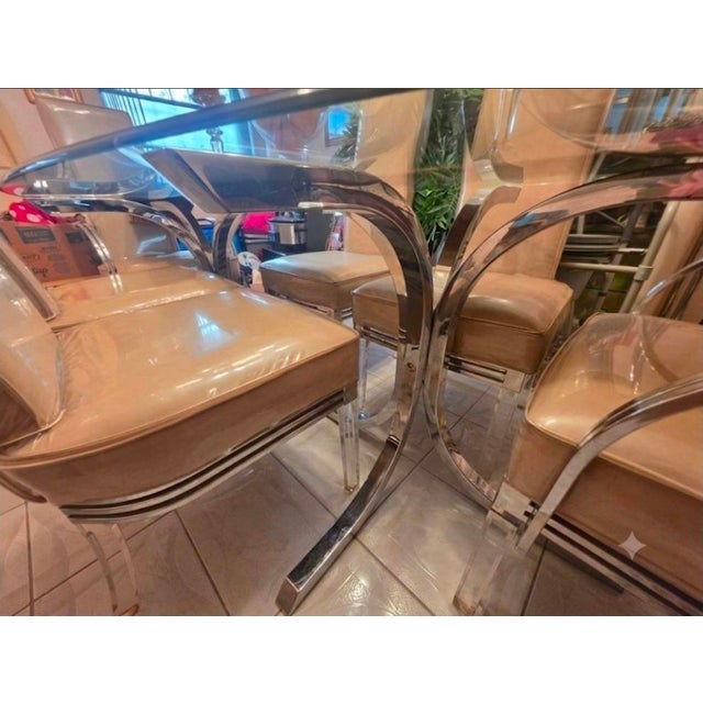 Mid-Century Modern 1970s Attributed Charles Hollis Jones Dining Set For Sale - Image 3 of 3