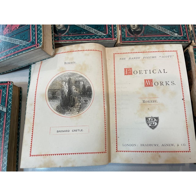 1877 Sir Walter Scott 31-Volume Set With Original Bookcase For Sale - Image 14 of 18