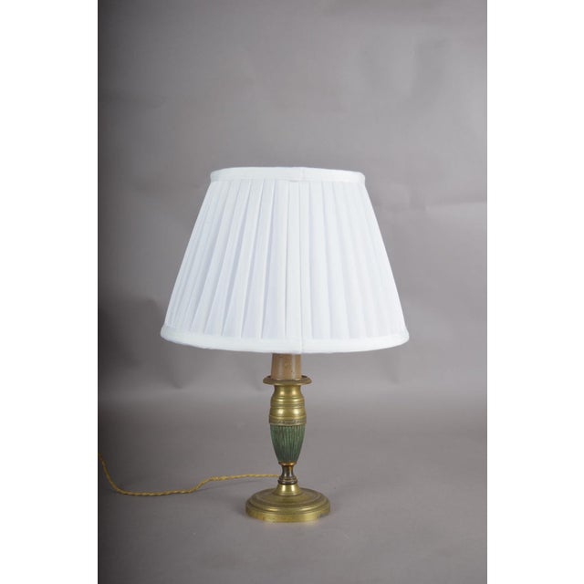Vintage Neoclassical Turned Wood Column Table Lamp, 1950s For Sale - Image 6 of 8