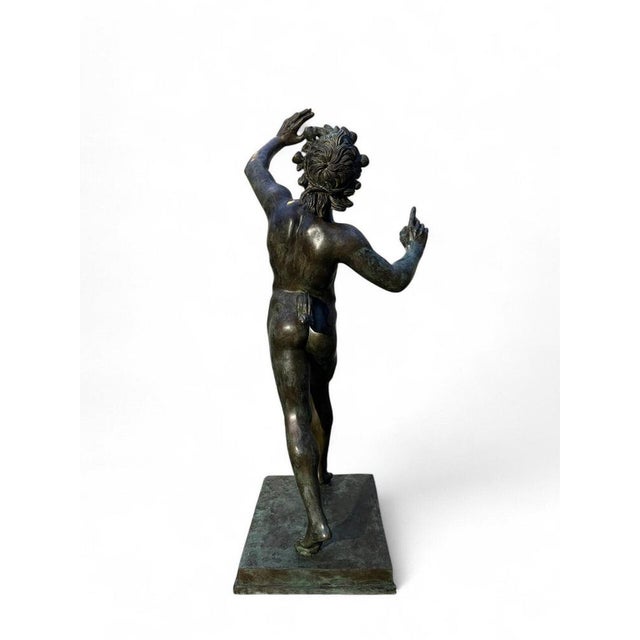 Metal Monumental Faun Sculpture in Bronze For Sale - Image 7 of 13