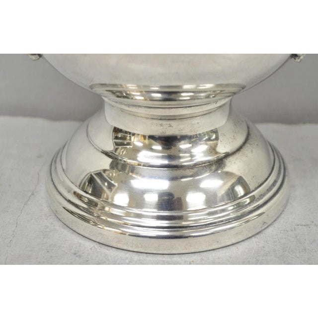 Vintage Leonard Silver Plated Trophy Cup Urn Champagne Chiller Bar Ice Bucket For Sale In Philadelphia - Image 6 of 13
