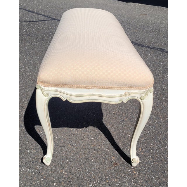 Elegant Vintage 1930s French Window Bench For Sale - Image 4 of 9