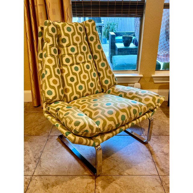 1970s 1970s Cantilevered Lounge Chair by Design Institute of America For Sale - Image 5 of 7