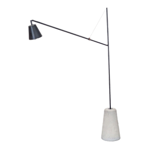 Eq3 Modern Black Floor Lamp With Concrete Base