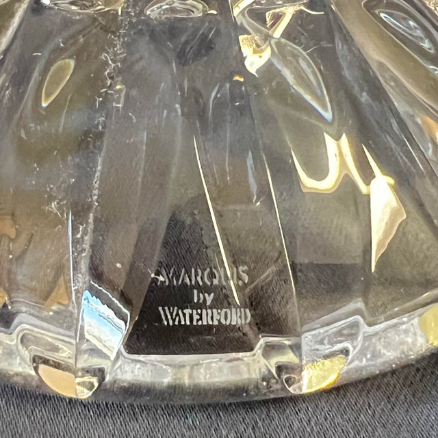 Marquis by Waterford Crystal Pedestal Urn Lidded Sculptural Centerpiece - Ginger Jar For Sale - Image 9 of 12