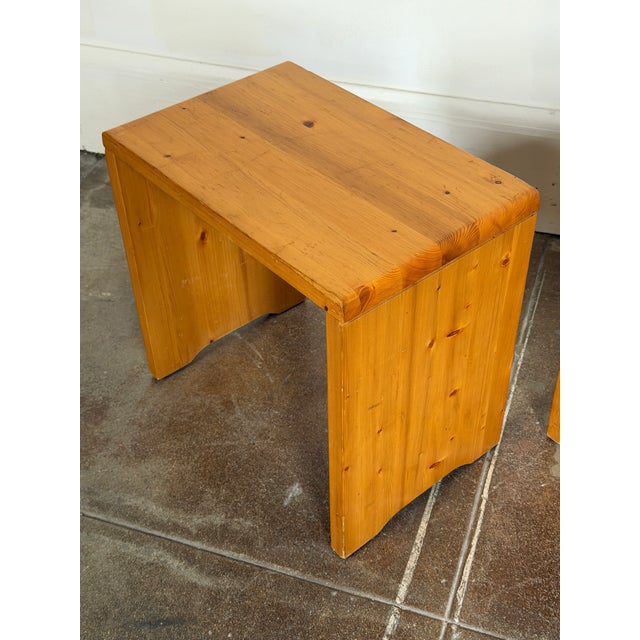 Vintage 1970s Attributed to Charlotte Perriand Stools For Sale - Image 10 of 11