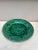 Green Majolica vine Leaves and grapes Plate Gien Primefleur circa 1950.