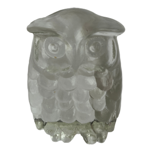 Vintage Glass Owl Paperweight