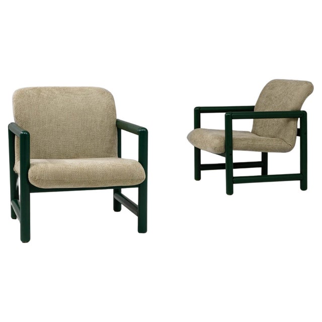 20th Century Czech Lounge Chairs With Green Tubular Frames - A Pair For Sale - Image 15 of 18