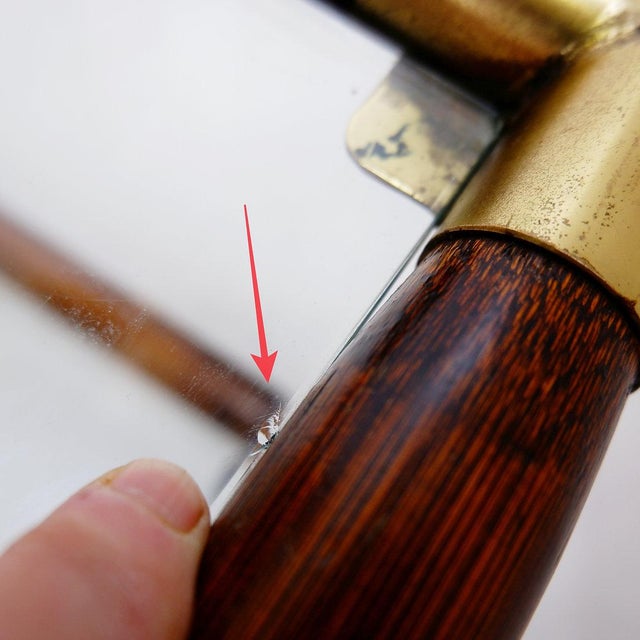 Coffee Table in Bamboo and Brass with Glass Top by Tommaso Barbi, 1960s For Sale - Image 13 of 14