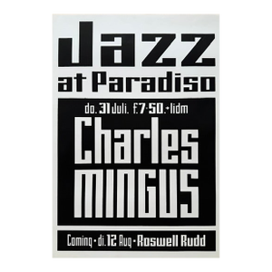 Jazz at Paradiso – July 1975, Charles Mingus – Vintage Print, Printed in the Netherlands