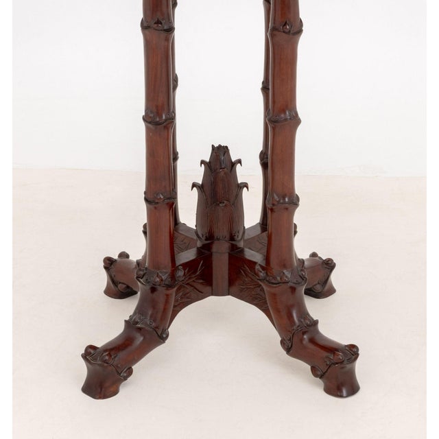 Victorian Chinoiserie Style Mahogany Center Table For Sale - Image 4 of 7