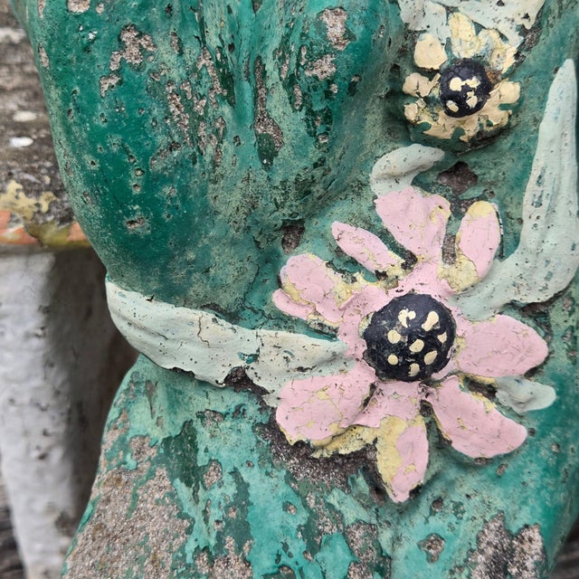 Anthropomorphic Frogs Bench Cement Sculpture Vintage Yard Art Statue Concrete For Sale - Image 4 of 18