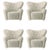 Green Tea Sheepskin the Tired Man Lounge Chair by Lassen, Set of 4 For Sale - Image 16 of 16