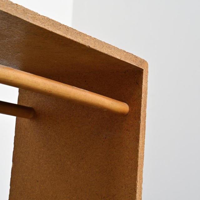 Brown Chipboard Stool by Max Bill for Ulm, 1962 For Sale - Image 8 of 12
