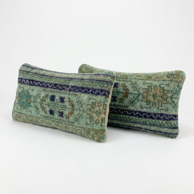 This beautiful 11'' x 20'' Turkish Kilim pillow cover set was made from authentic handwoven flatweave kilim. The...