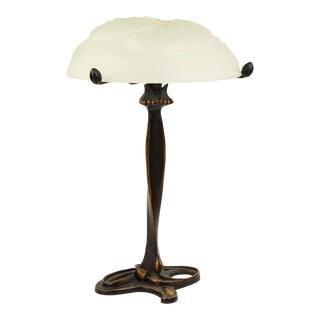 Early 20th Century Lumieres De La Ville Art Nouveau Style Table Lamp For Sale
