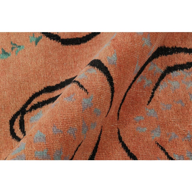 Textile Vintage Zeki Müren Rug in Peach With Colorful Geometric Patterns From Rug & Kilim For Sale - Image 7 of 8